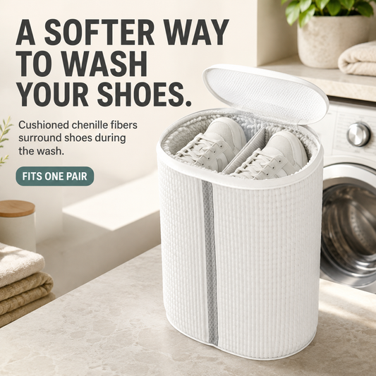 Chenille Shoe Washing Bag