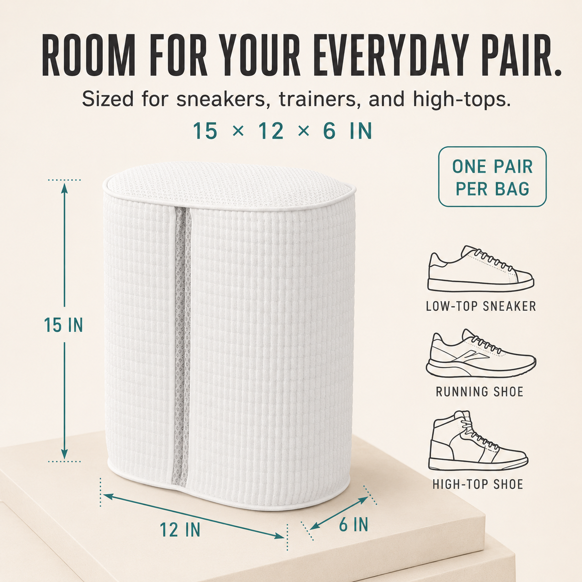 Chenille Shoe Washing Bag