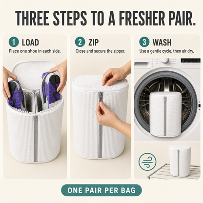 Chenille Shoe Washing Bag