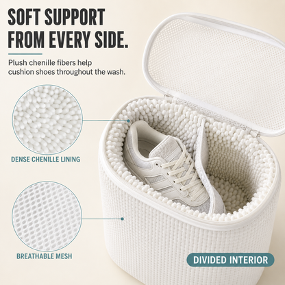 Chenille Shoe Washing Bag